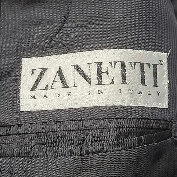 Zanetti Blazer Mens 42R Super 100s Wool Gold Buttons Made in Italy Tollegno - Picture 6 of 10